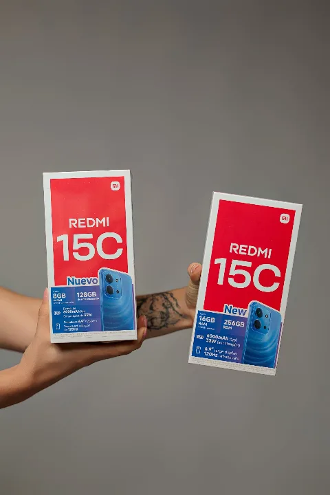 Caixas do Redmi 15C lacradas
